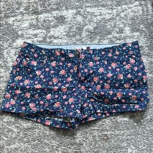 Floral Print Navy Blue Shorts